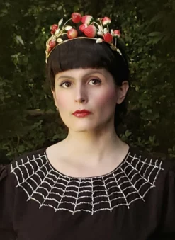 Nicoletta Carlone "Charlotte" 1940s Style Hand Beaded Spiderweb Dress Shop