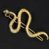 Nicoletta Carlone "Elise" Golden Snake Barrette JEWELRY