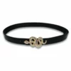 Nicoletta Carlone "Rachel" Black Vegan Leather Snake Belt