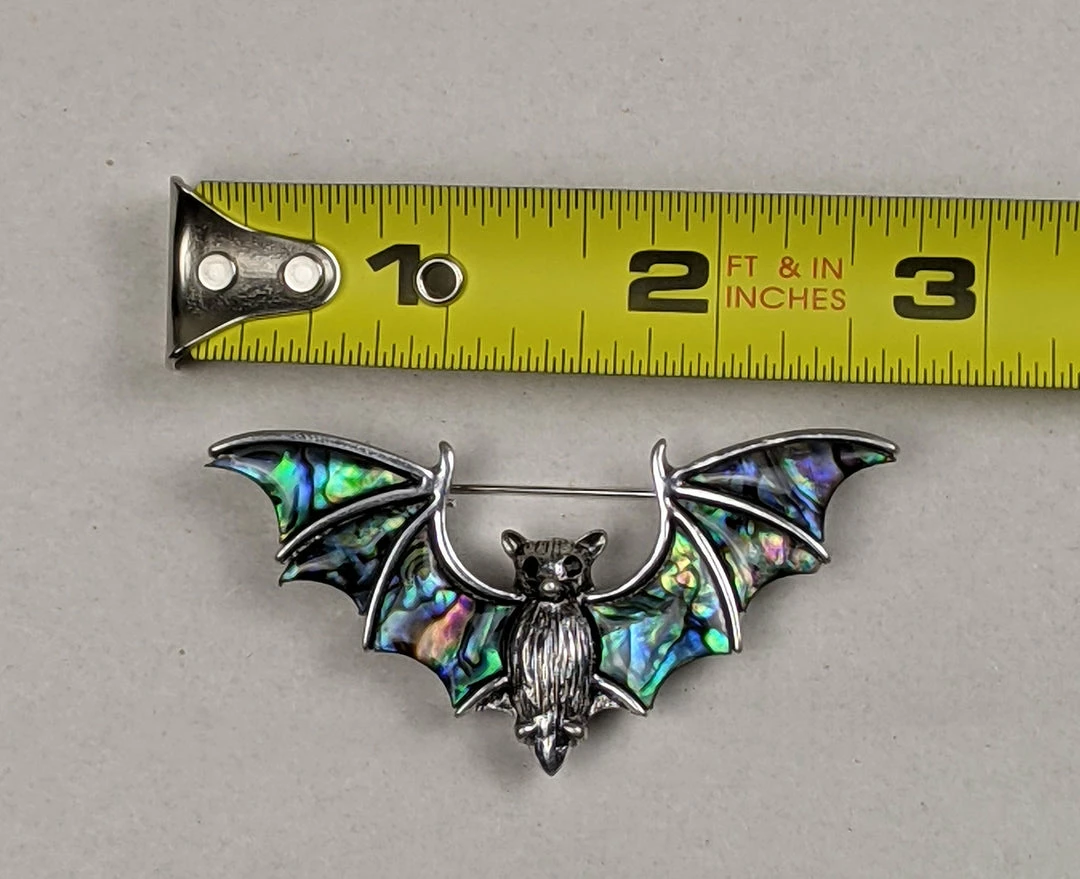 Nicoletta Carlone "Elsie" Abalone And Silver-tone Bat Brooch JEWELRY 4 Nicoletta Carlone "Elsie" Abalone And Silver-tone Bat Brooch JEWELRY