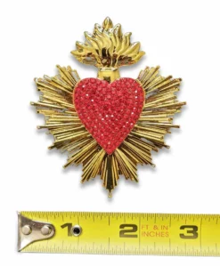 Nicoletta Carlone "Gala" Flaming Heart Brooch