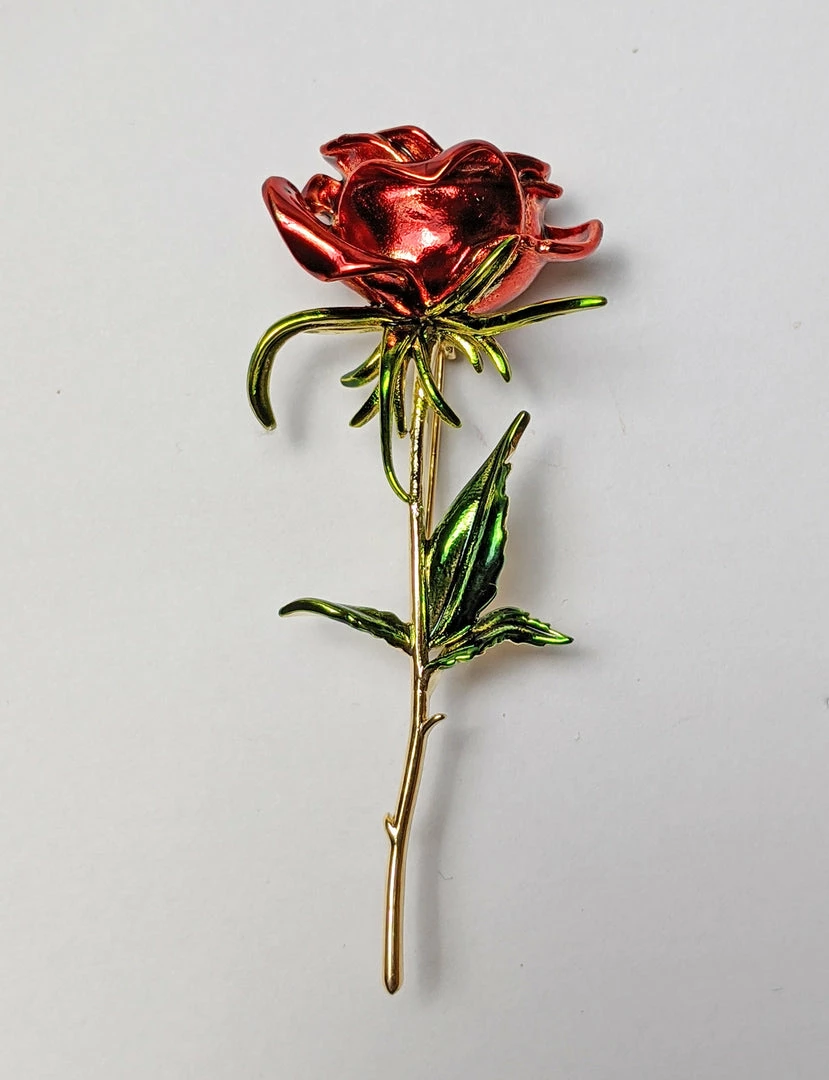 Nicoletta Carlone "Marya" 1950s Style Rose Brooch 3 Nicoletta Carlone "Marya" 1950s Style Rose Brooch