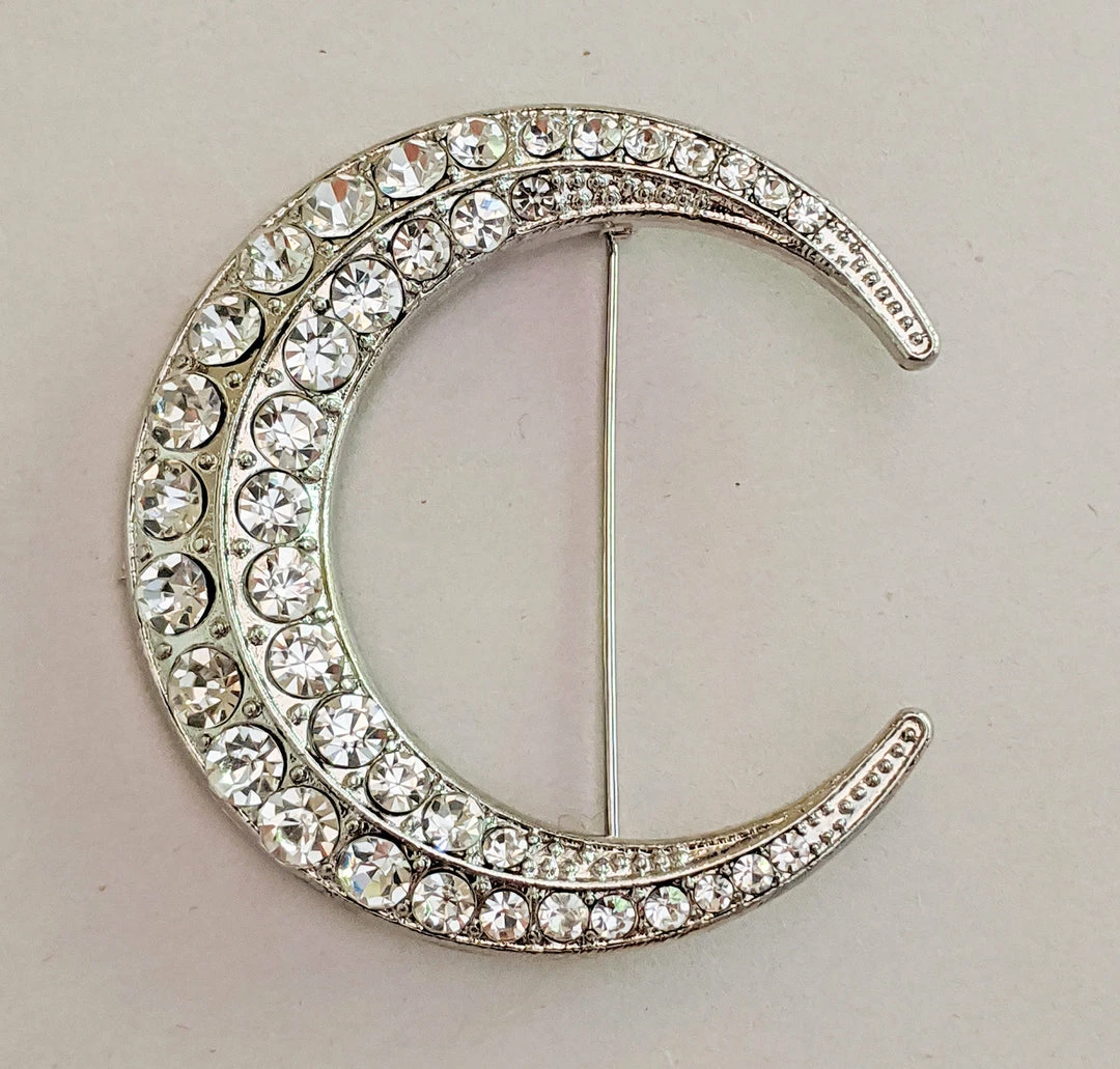 Nicoletta Carlone "Orphea" Victorian Style Moon Brooch 3 Nicoletta Carlone "Orphea" Victorian Style Moon Brooch