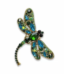 Nicoletta Carlone "Zandra" Rhinestone Dragonfly Brooch