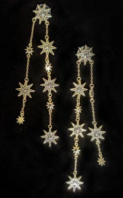 Nicoletta Carlone Shop "Cascadia" Gold Star Tassel Earrings