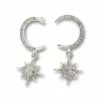 Nicoletta Carlone Shop "Jessie" Rhinestone Star And Moon Earrings
