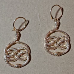 Nicoletta Carlone Shop "Lissa" Gold Tone Snake Earrings