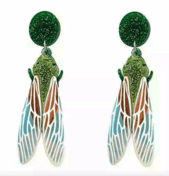 Nicoletta Carlone Shop "Sabina" Acrylic Cicada Earrings 3 Nicoletta Carlone Shop "Sabina" Acrylic Cicada Earrings