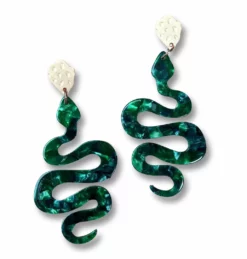 Nicoletta Carlone "Sefarina" Acrylic Snake Earrings JEWELRY
