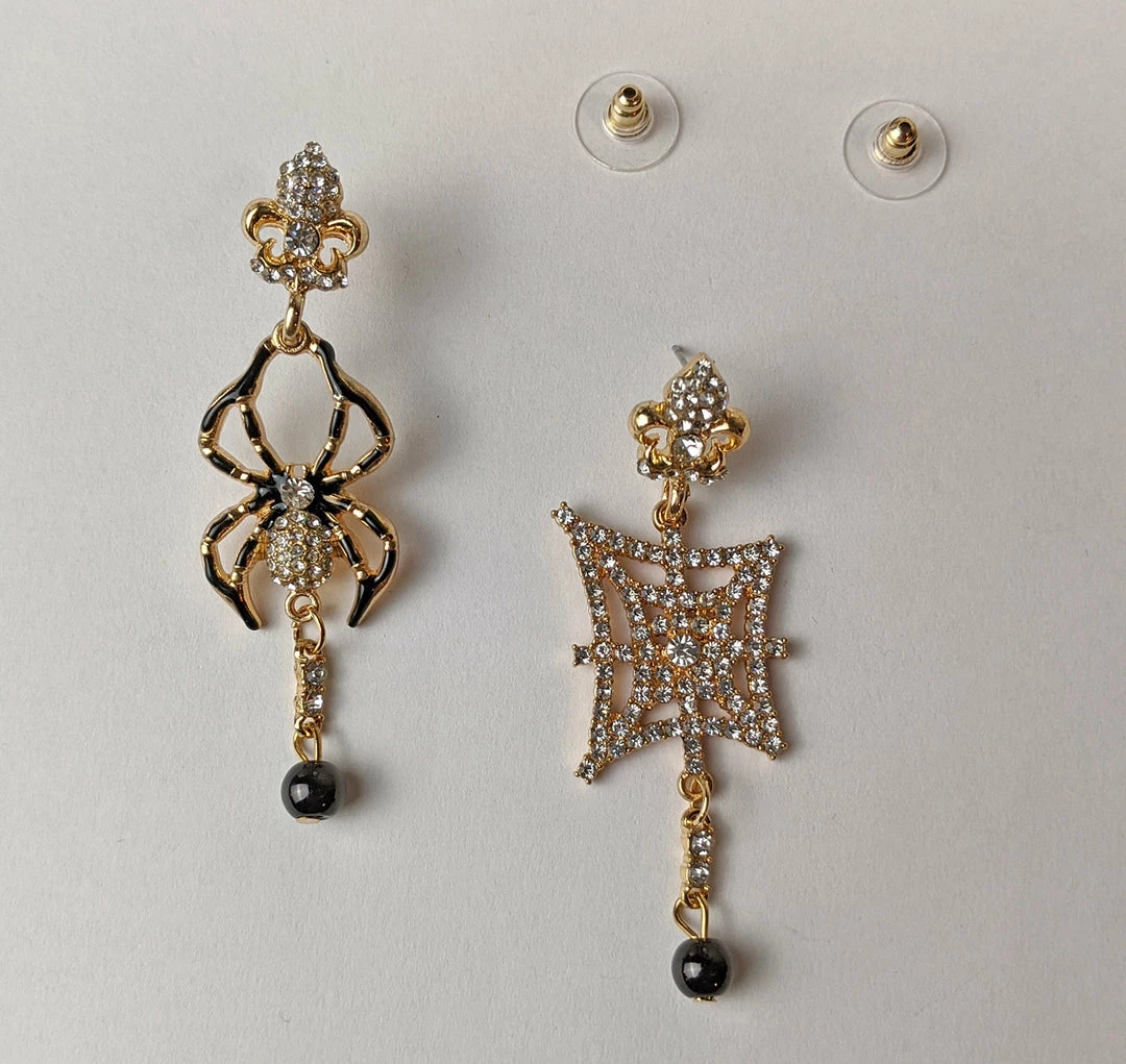 Nicoletta Carlone "Sukey" Spider And Web Earrings 3 Nicoletta Carlone "Sukey" Spider And Web Earrings