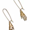 Nicoletta Carlone "Hestia" Golden Hand Earrings Shop