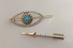 Nicoletta Carlone "Mae" Eye Barrette And Arrow Hairpin Set Shop