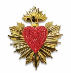Nicoletta Carlone "Gala" Flaming Heart Brooch