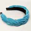 Nicoletta Carlone Shop "Ayla" Aqua Velvet Braided Headband