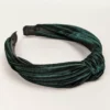 Nicoletta Carlone "Etta" Forest Green Top Knot Velvet Headband Shop