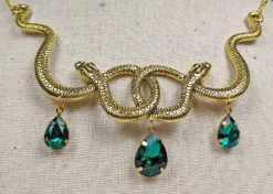 Nicoletta Carlone "Amaya" Gold-tone Snake Necklace