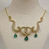 Nicoletta Carlone "Amaya" Gold-tone Snake Necklace