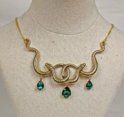 Nicoletta Carlone "Amaya" Gold-tone Snake Necklace