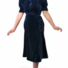 Nicoletta Carlone Shop "Noctis" 1930s Style Blue Velvet Hooded Stars Dress