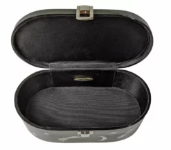 Nicoletta Carlone "Emma" Mid-Century Style Acrylic Purse - Black And Silver Shop 10 Nicoletta Carlone