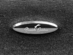 Nicoletta Carlone "Emma" Mid-Century Style Acrylic Purse - Black And Silver Shop 11 Nicoletta Carlone