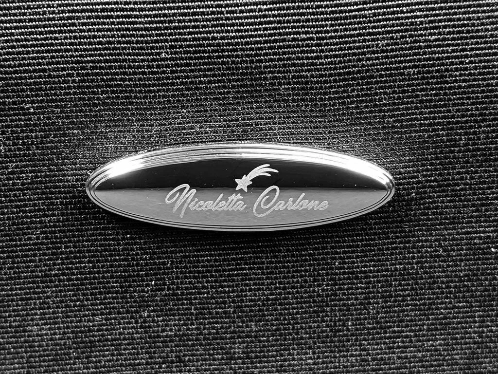 Nicoletta Carlone "Emma" Mid-Century Style Acrylic Purse - Black And Silver Shop 7 Nicoletta Carlone "Emma" Mid-Century Style Acrylic Purse - Black And Silver Shop