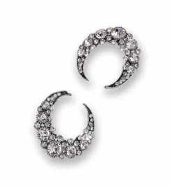 Nicoletta Carlone Shop "Echo" Rhinestone Moon Earrings