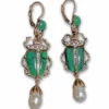 Nicoletta Carlone Shop "Florentina" Green Enamel Beetle Earring