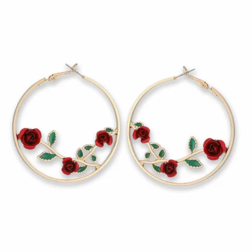 Nicoletta Carlone JEWELRY "Cynthia" Rose Hoop Earrings