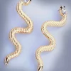 Nicoletta Carlone "Arista" Golden Snake Dangle Earrings Shop