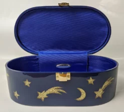 Nicoletta Carlone Shop "Emma" Mid-Century Style Acrylic Purse - Blue And Gold 10 Nicoletta Carlone Shop