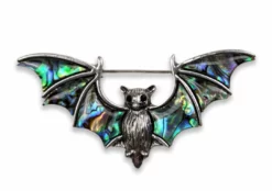 Nicoletta Carlone "Elsie" Abalone And Silver-tone Bat Brooch JEWELRY