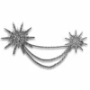 Nicoletta Carlone "Astra" Starburst Chatelaine Brooch JEWELRY