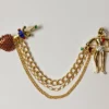 Nicoletta Carlone "Ardith" 1940s Style Fencer And Dagger Chatelaine Brooch