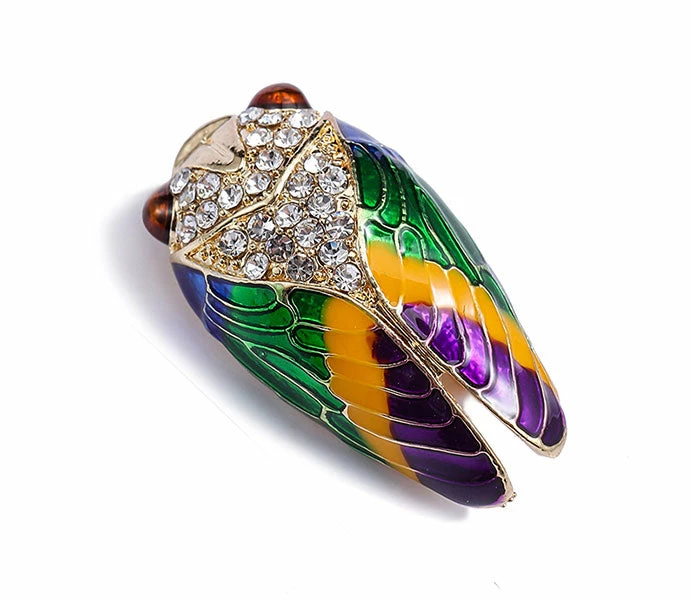Nicoletta Carlone "Viola" Enamel Cicada Brooch Shop 3 Nicoletta Carlone "Viola" Enamel Cicada Brooch Shop