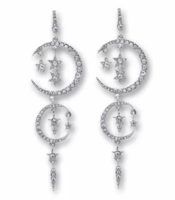 Nicoletta Carlone "Camille" Moon And Star Chandelier Earrings Shop