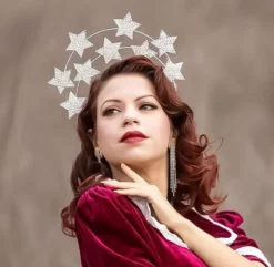 Nicoletta Carlone Shop "Celesta" Old Hollywood Style Starburst Halo Crown