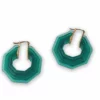 Nicoletta Carlone Shop "Bette" Emerald Green Art Deco Style Earrings