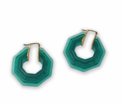 Nicoletta Carlone Shop "Bette" Emerald Green Art Deco Style Earrings