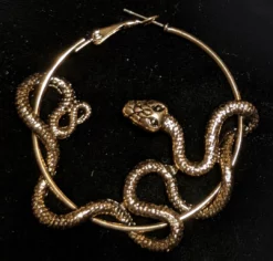 Nicoletta Carlone "Damaris" Snake Hoop Earrings Shop