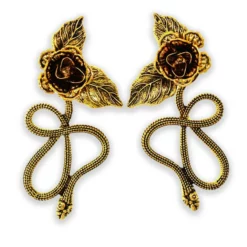 Nicoletta Carlone "Enid" Golden Snake Earrings Shop