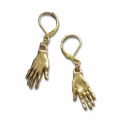 Nicoletta Carlone "Rumi" Golden Hand Earrings
