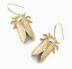 Nicoletta Carlone "Gilda" Golden Cicada Earrings Shop