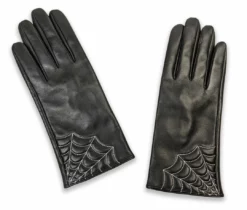 Nicoletta Carlone "Lulu" Embroidered Spiderweb Fashion Gloves
