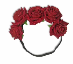Nicoletta Carlone "Darcy" Red Roses With Rhinestones Headband