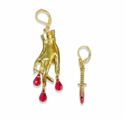 Nicoletta Carlone "Delia" Gold-tone Hand And Dagger Earrings