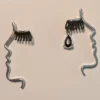 Nicoletta Carlone "Gemma" Surreal Face Profile Earrings
