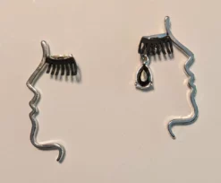 Nicoletta Carlone "Gemma" Surreal Face Profile Earrings
