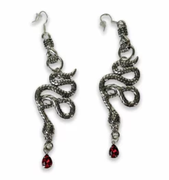 Nicoletta Carlone "Ruth" Silver-tone Serpent And Hand Earrings