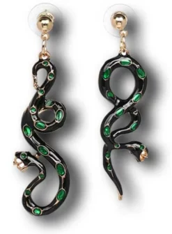 Nicoletta Carlone "Portia" Enamel Snake Earrings